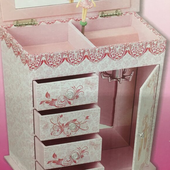 Ballerina Musical Jewelry Box - Vintage & Still In Box  Gar1 - Picture 5 of 6